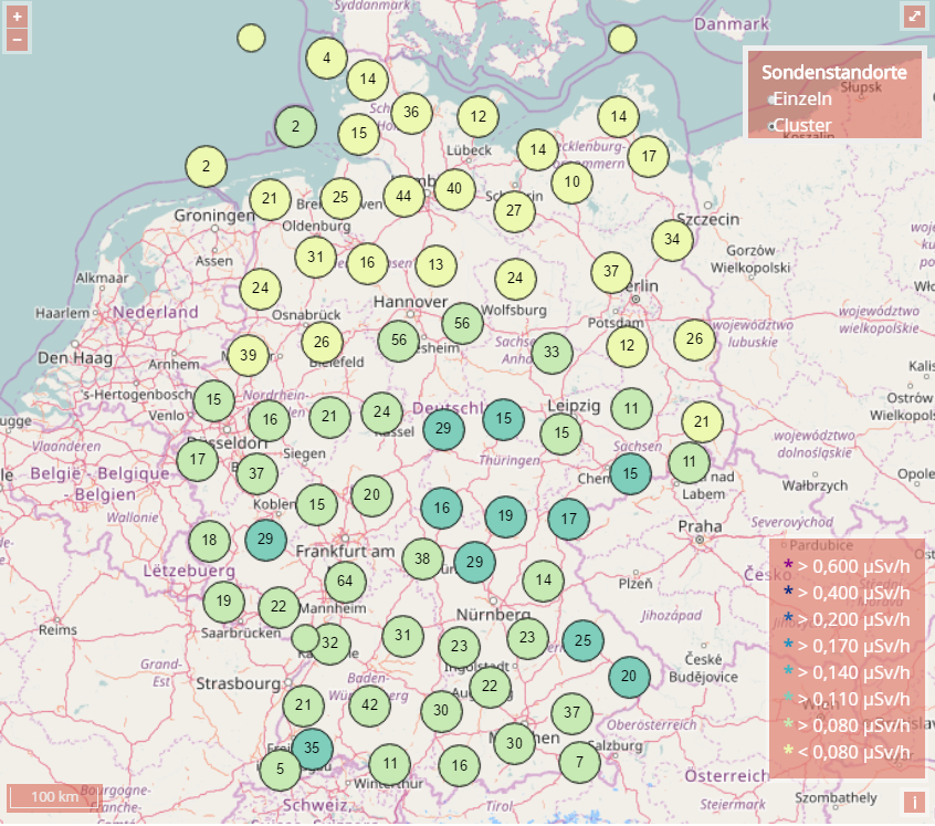 karte radioaktive strahlung in deutschland